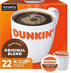 Dunkin Coffee Original Blend K-Cups (22 Ct)